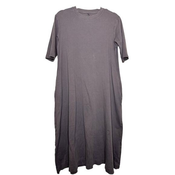 MUJI Cotton T Shirt Dress Oversized Chocolate Brown Size Medium - Picture 1 of 10